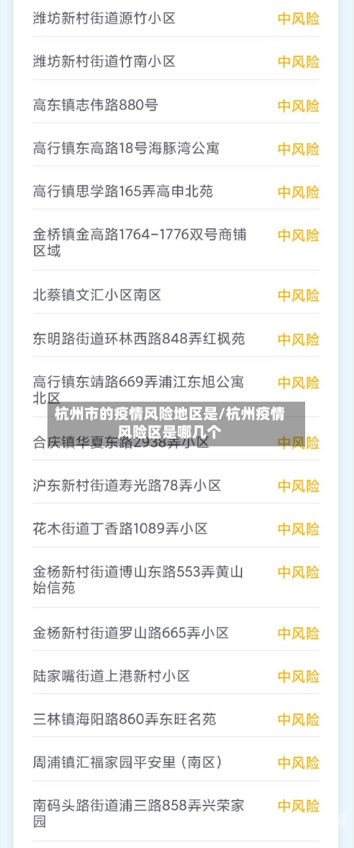 杭州市的疫情风险地区是/杭州疫情风险区是哪几个