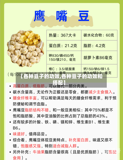 【各种豆子的功效,各种豆子的功效和搭配】