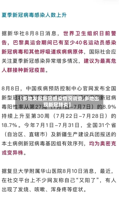 【多地发起新冠感染情况调查,多地出现新冠肺炎】