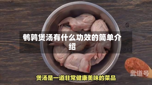 鹌鹑煲汤有什么功效的简单介绍