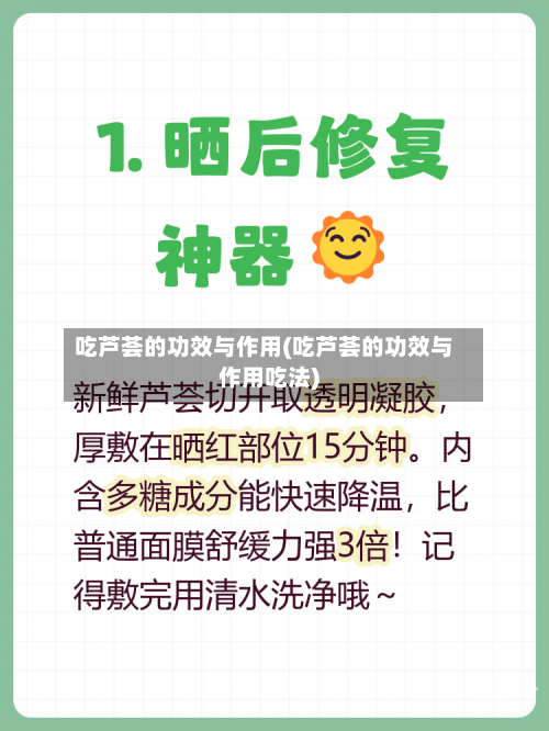吃芦荟的功效与作用(吃芦荟的功效与作用吃法)