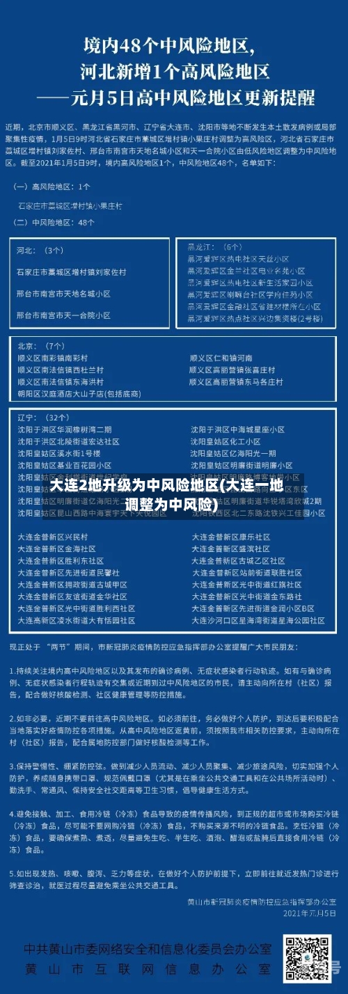 大连2地升级为中风险地区(大连一地调整为中风险)