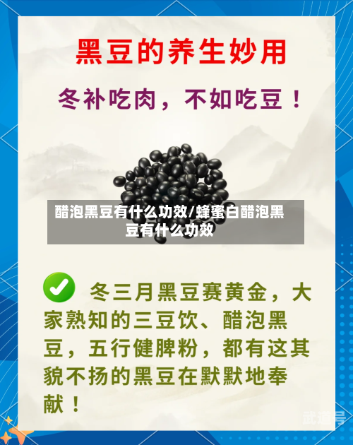 醋泡黑豆有什么功效/蜂蜜白醋泡黑豆有什么功效