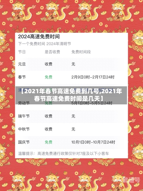 【2021年春节高速免费到几号,2021年春节高速免费时间是几天】