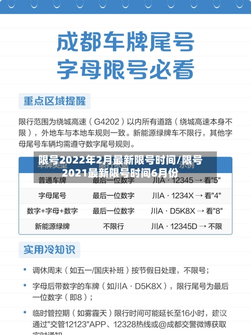 限号2022年2月最新限号时间/限号2021最新限号时间6月份