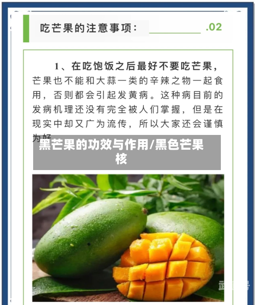 黑芒果的功效与作用/黑色芒果核