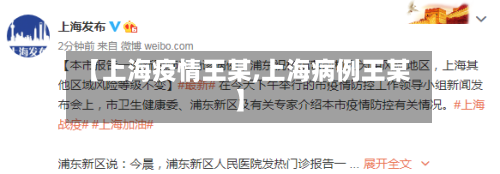 【上海疫情王某,上海病例王某】