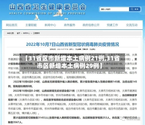 【31省区市新增本土病例21例,31省市区新增本土病例29例】-第3张图片
