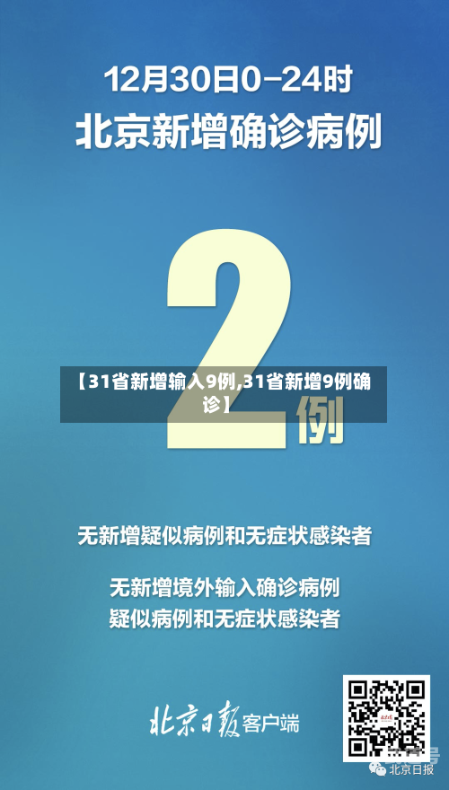 【31省新增输入9例,31省新增9例确诊】