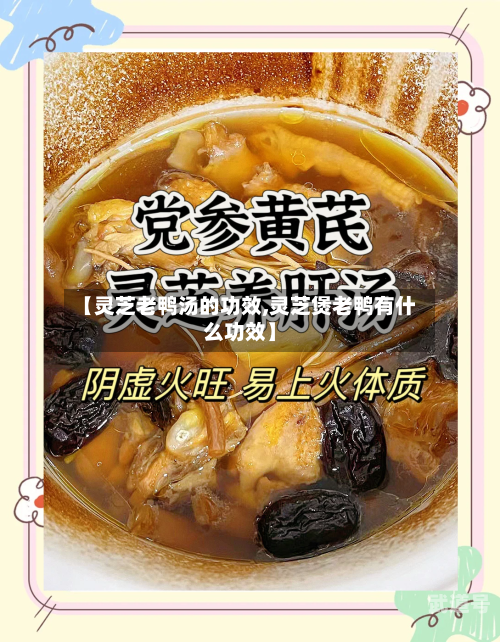 【灵芝老鸭汤的功效,灵芝煲老鸭有什么功效】