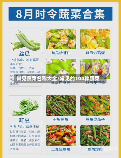 常见蔬菜名称大全/常见的100种蔬菜